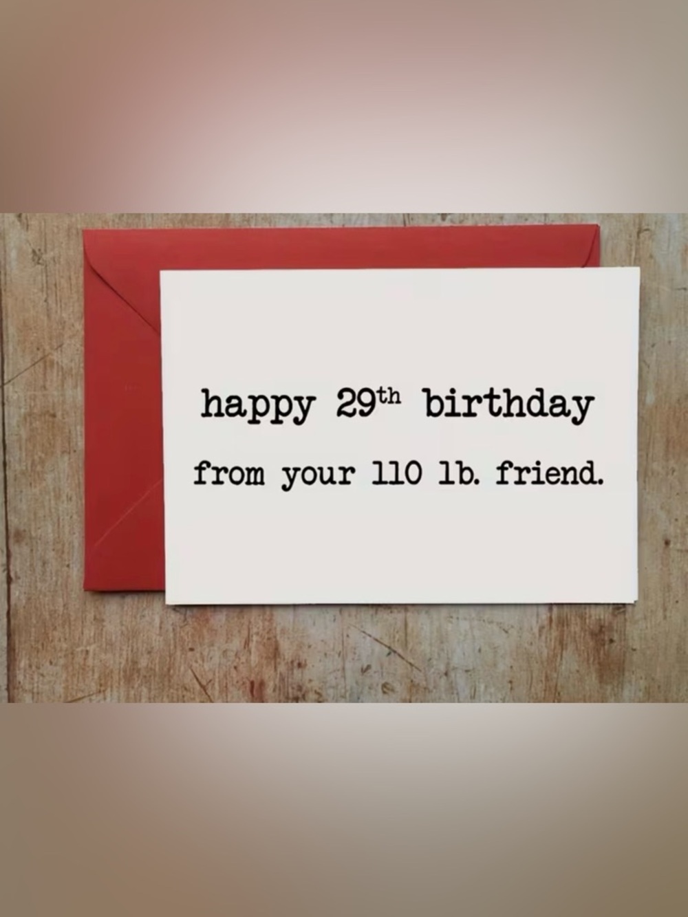 NEW Set of 3, Red Envelope Birthday Card – 'happy 29th birthday' Sarcastic